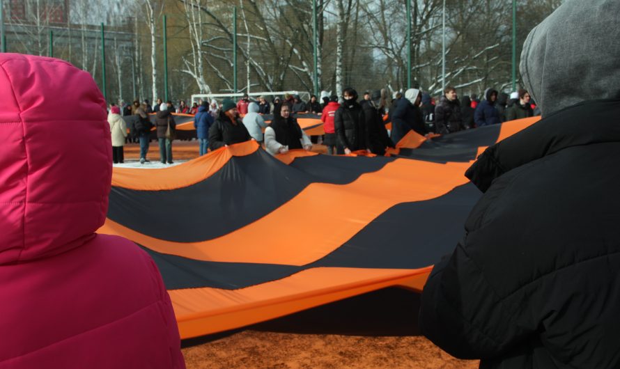 В Ростокине прошел патриотический флешмоб ко Дню защитника Отечества